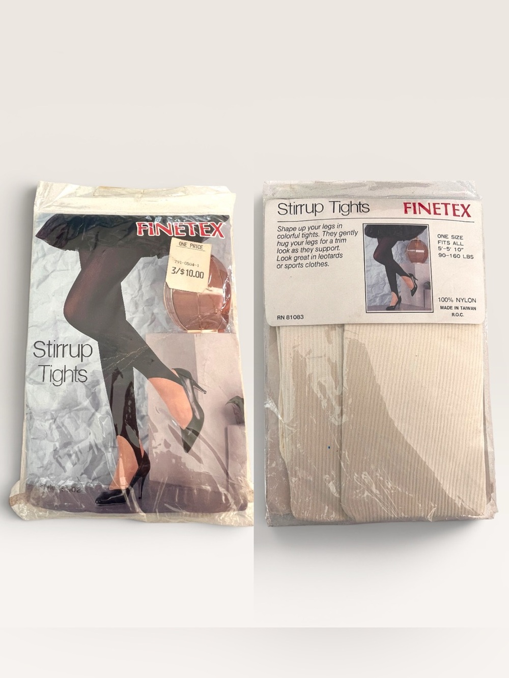 Vintage Stirrup Tights in OFF-WHITE